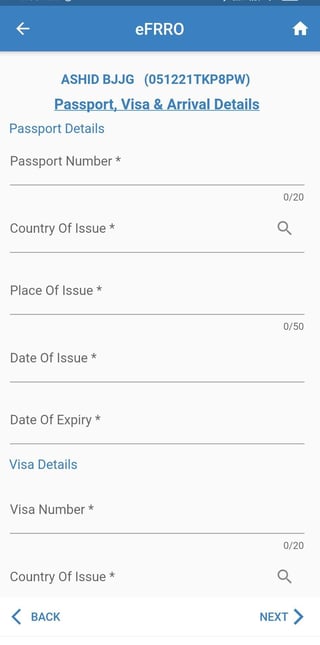 Паспорт-виза-Прибытие-Подробности