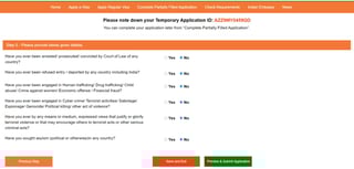 Indian visa form - Additional questions