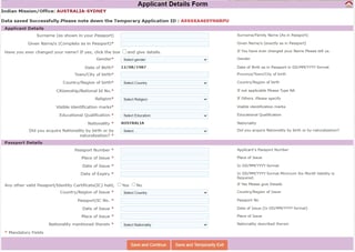 Diplomatic Details Form
