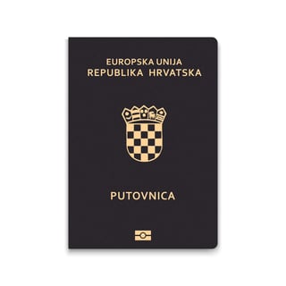Cover passport of Croatia vector illustration