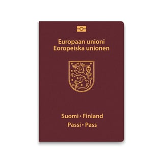cover passport of finland vector illustration