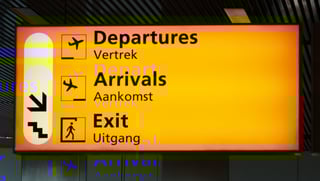 Departure Sign At The Airport