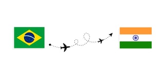 Flight and travel from brazil to india