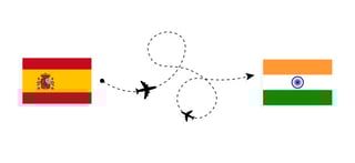 Flight And Travel From Spain To India By Passenger Airplane Airplane Route And Country