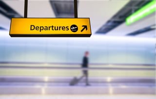 Flight Arrival and Departure Board at the Airport