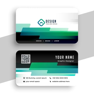 Geometric Modern Business Card Template Design