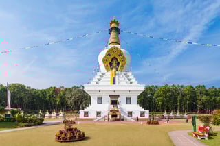 Great Stupa in Mindrolling Monastery in Dehradun, India