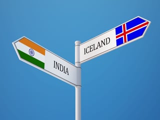 iceland india high resolution sign flags concept