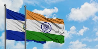 India flag and el salvador