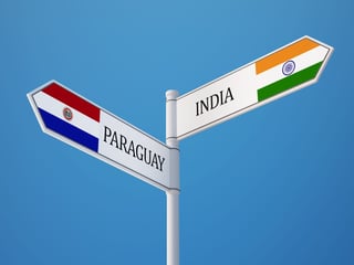 Paraguay India High Resolution Sign Flags Concept