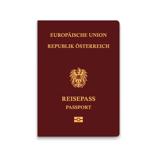 Passport of Austria vector illustration