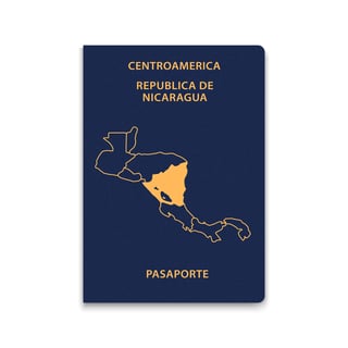 passport of nicaragua citizen id template vector
