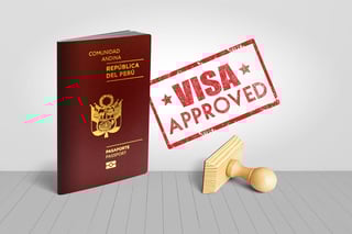 Peru Passport With Visa Approved Wooden Stamp For Travel
