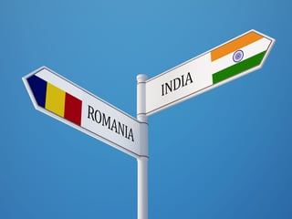 Roumanie Inde Drapeaux Haute Résolution