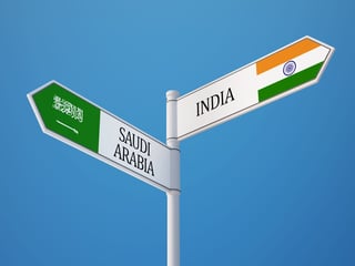 Arabie Saoudite Inde concept de drapeaux haute résolution