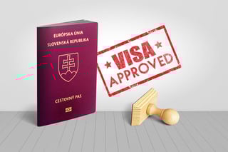 Passeport slovaque avec tampon de visa approuvé pour voyager