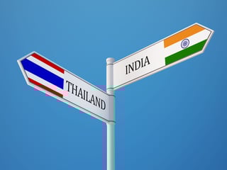 Thailand India High Resolution Sign Flags Concept