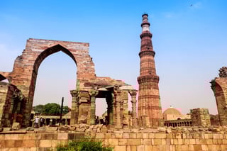 View Of Qutab Minar The Tallest Minaret In The World