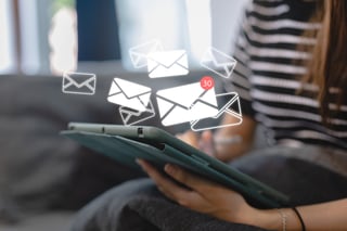 virtual mail icons e mail notification alert sending
