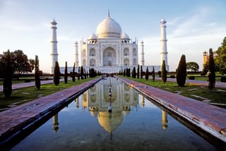White Marble Taj Mahal in India