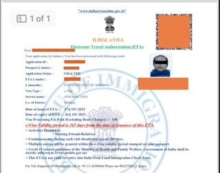 problemi relativi al visto per l'India