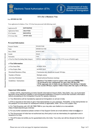 Get your Indian business e Visa online