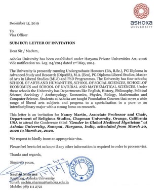 Letter of Invitation