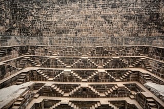 Well of abhaneri in rajasthan state in india