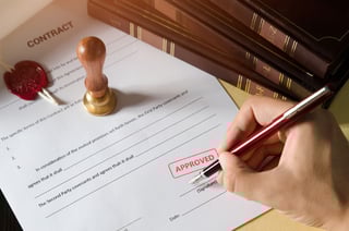 Pen Red Approved Stamp Business Man Law Attorney