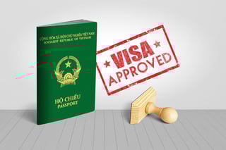 Vietnam Passport with Visa Approved Wooden Stamp for Travel