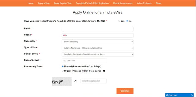 Apply For India Visa