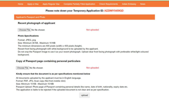 Indian Visa Documents Required