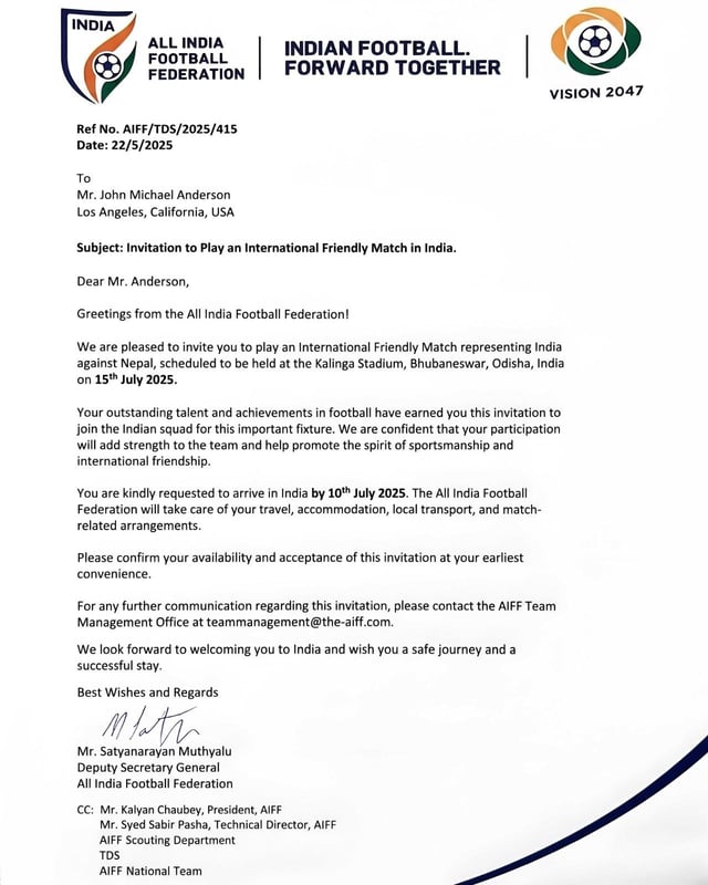 Muestra de invitaci&oacute;n de la federaci&oacute;n deportiva