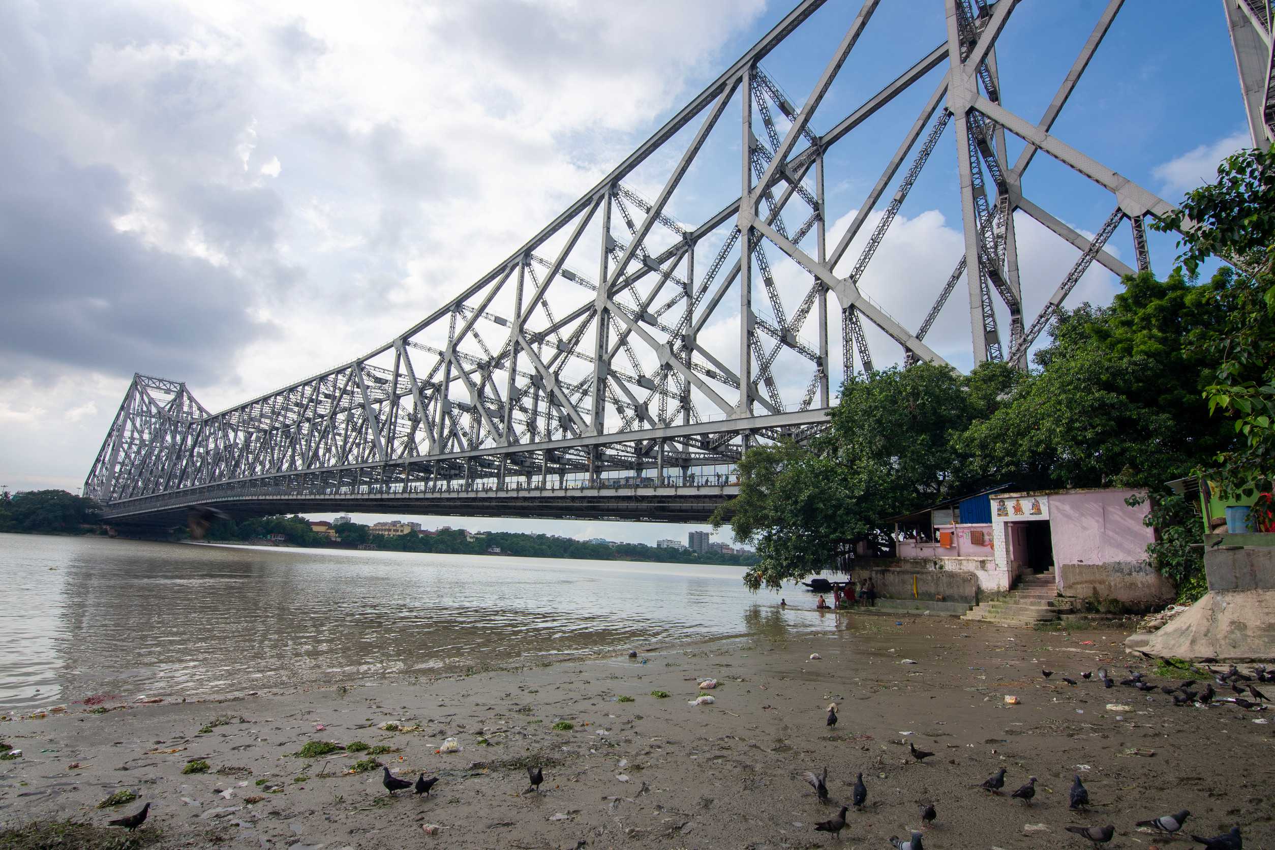 Howrah Bridge Over The Hooghly River