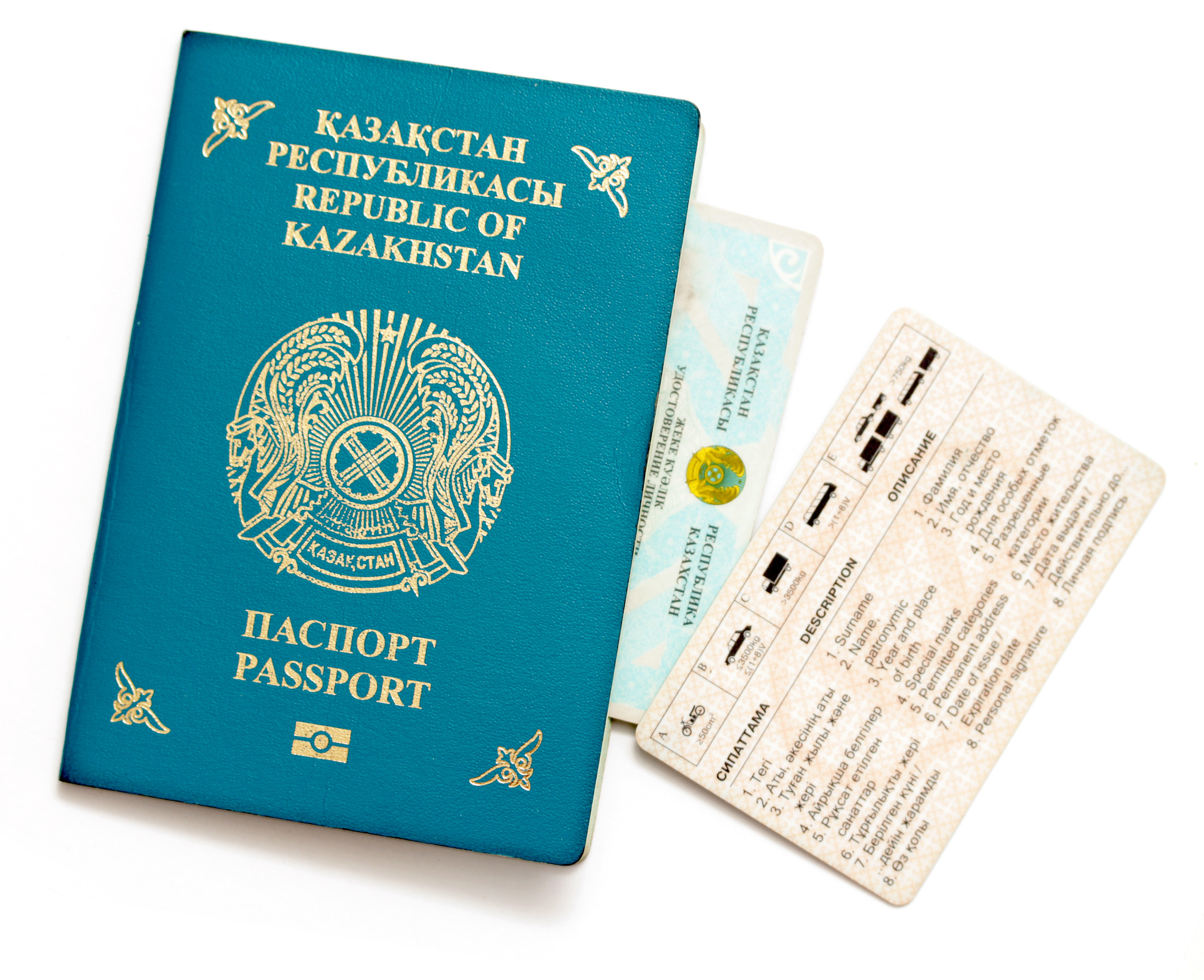 Kasachischer Reisepass und Dokumente