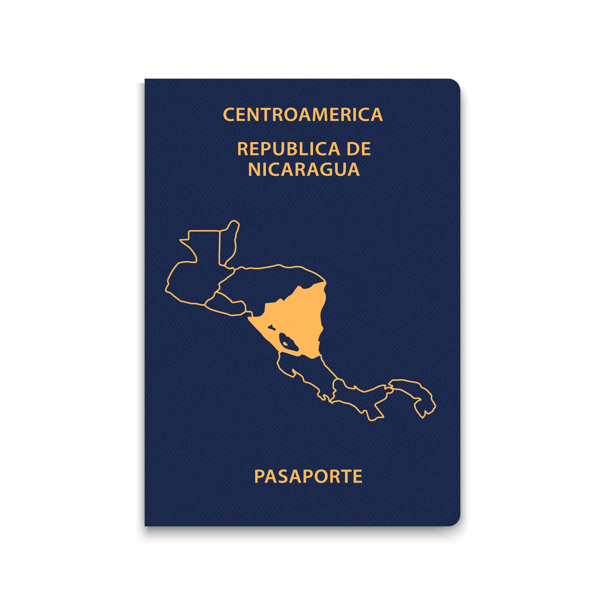 Reisepass eines nicaraguanischen Bürgers, Ausweis Vorlage Vektor