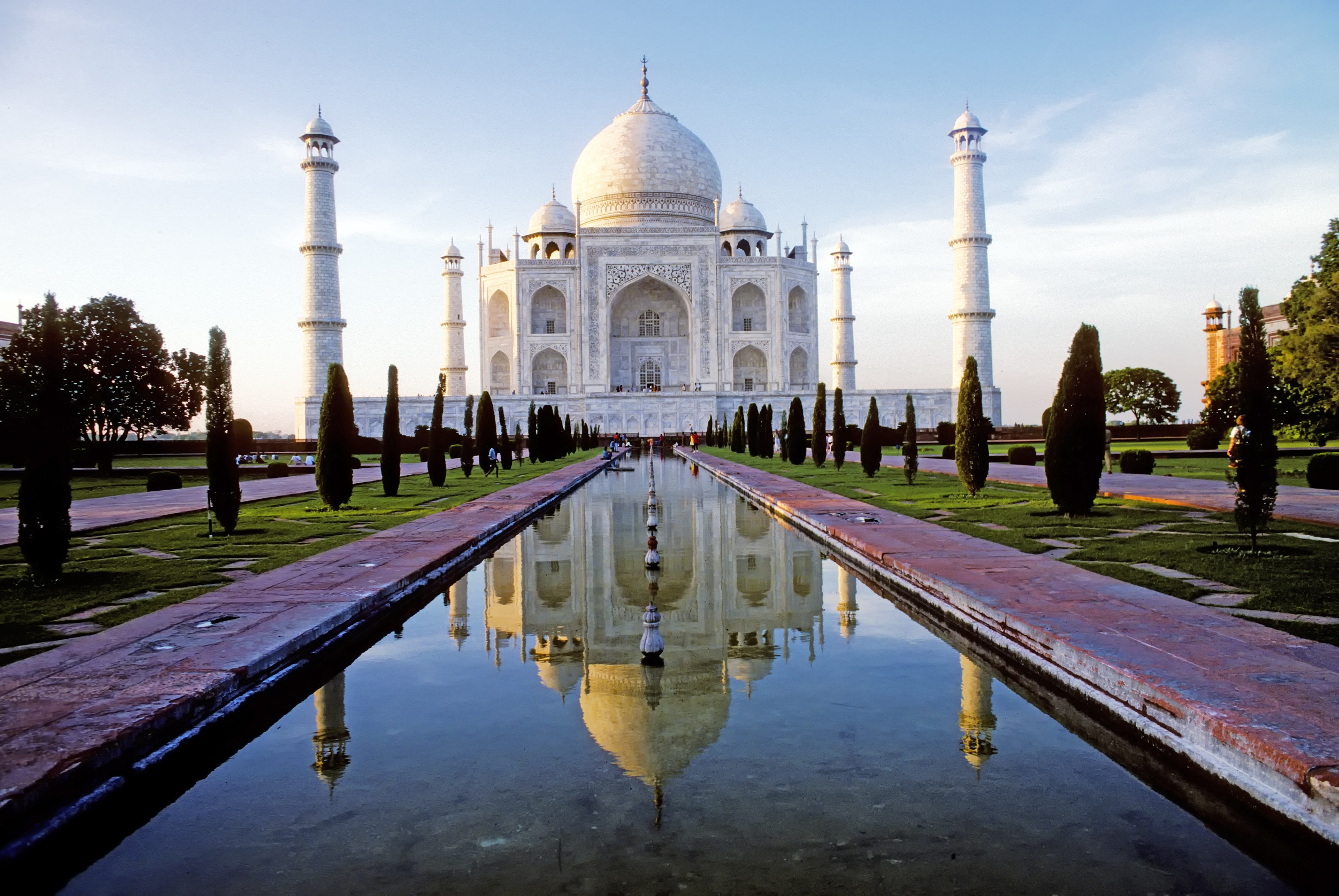 Weißer Marmor Taj Mahal in Indien